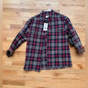 Tuckernuck Women’s Timeless Red and Navy Plaid Shacket
